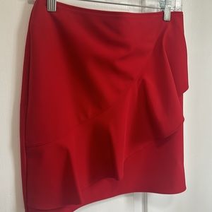Red Skirt with Ruffle